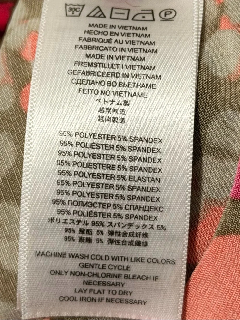 Michael Kors Brown Tank Top with Pink & Coral Floral Spot Print